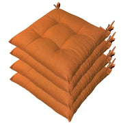 Set 4 Cuscini Sedia Cotone Morbidi Imbottiti Universali Coprisedia Eleganti Marrone