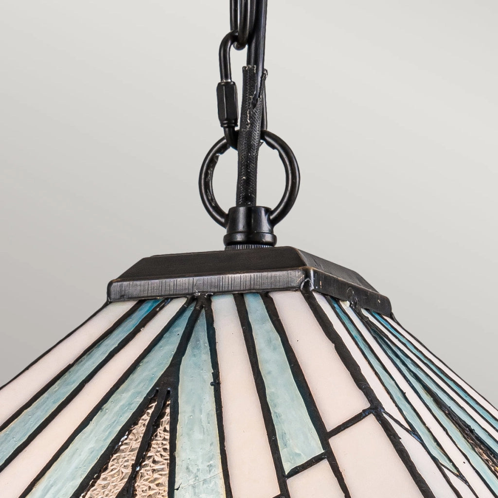 Lampada sospensione Tiffany vetrata ALDERLEY Ø38 E27 Elstead