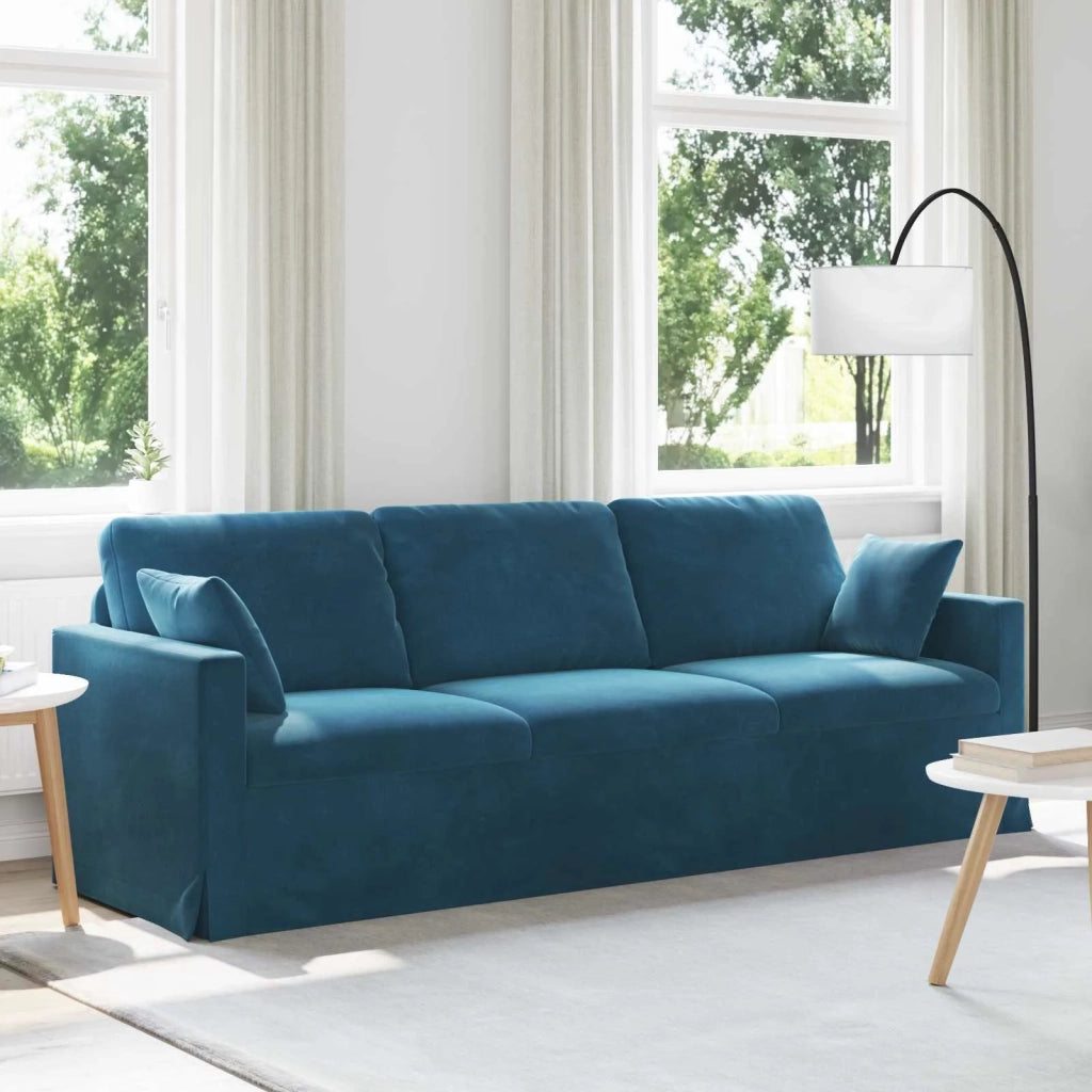 Divano Blu 228 x 78 x 80 cm Velluto 42024448
