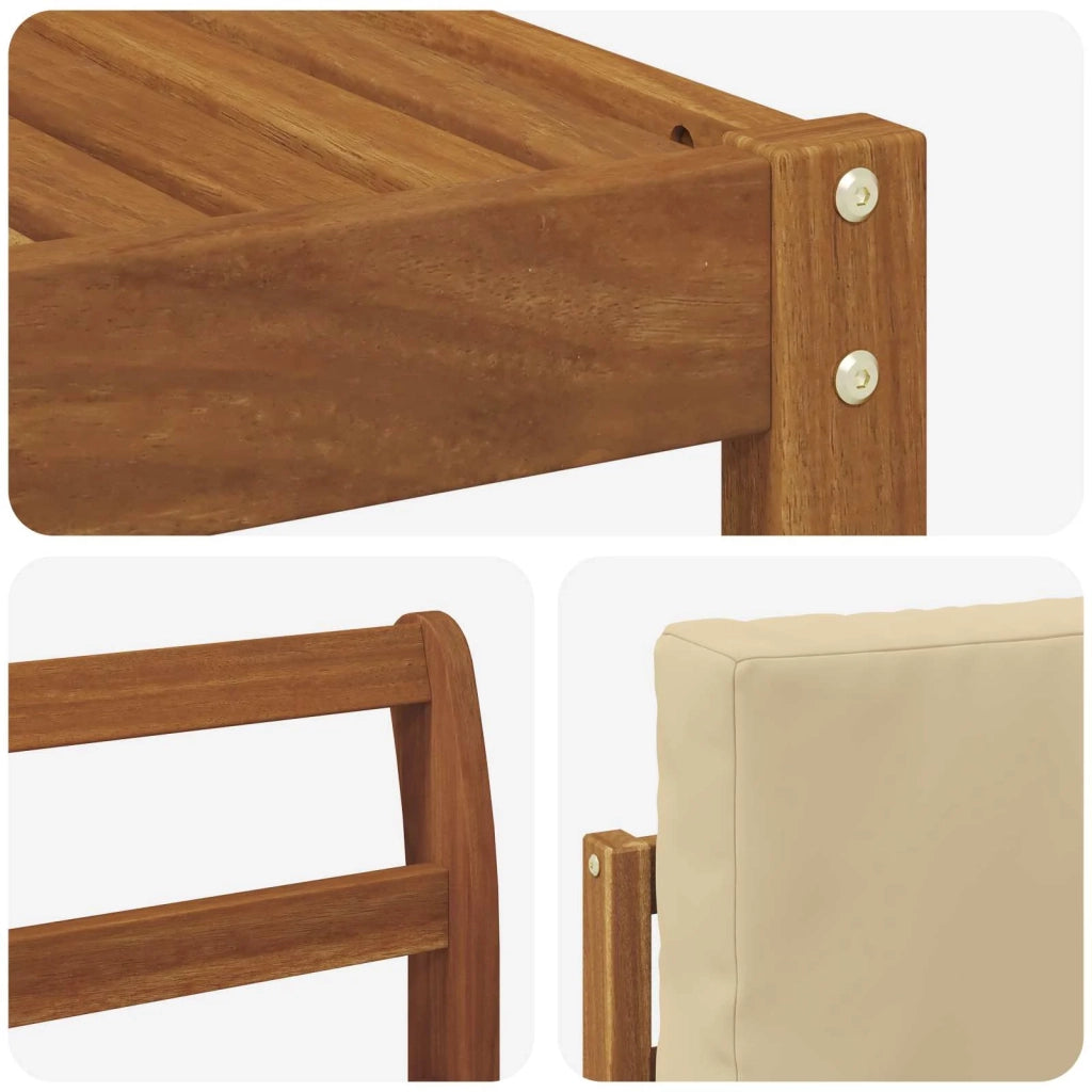 Set di divani da esterno con cuscino 6 pcs Naturale e Beige 3366431