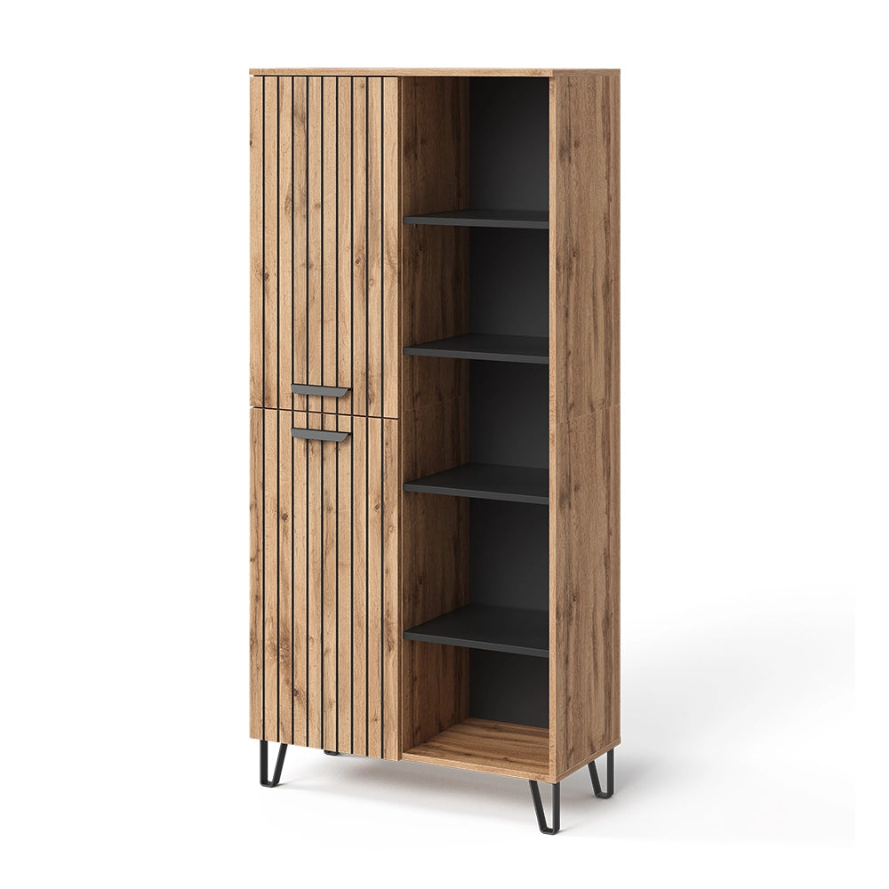 Vicco Appendiabiti Quercia Wotan 80 x 172 cm con 5 scomparti