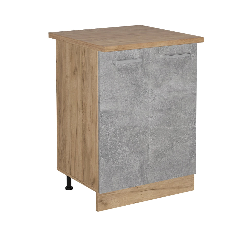 Vicco Mobiletto base cucina Calcestruzzo 60 cm , PL Rovere