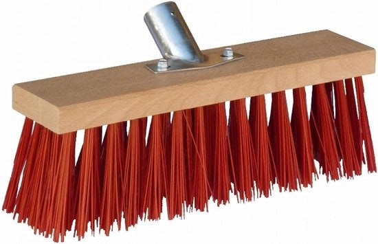 Sfregiatrice a mano 31 cm PVC rosso - spazzola larga