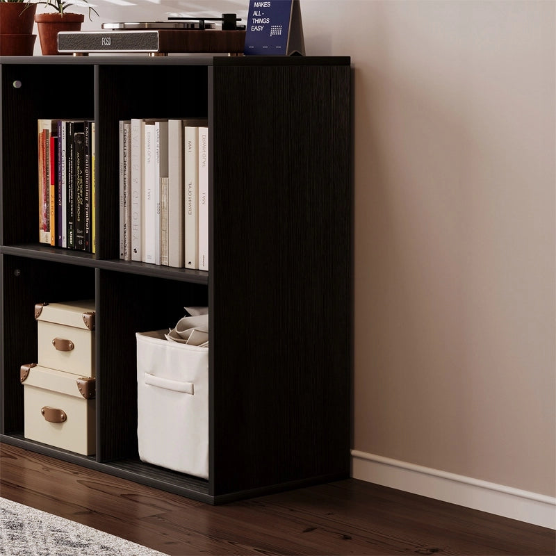 SCAFFALE APERTO COMÒ KOSTKA 3x2 CAPIENTE PER LIBRI DA UFFICIO NERO