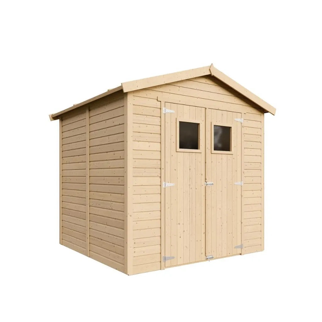 Casa da giardino in legno naturale CON PAVIMENTO IMPREGNATO H228x222x233 cm/4,08 m²- TIMBELA M351+M351G