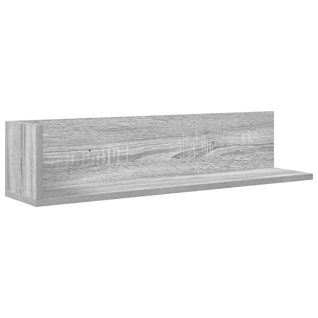2 pz Mensole a Parete | Scaffale Parete | Ripiano a parete Grigio Sonoma 75x16,5x16,5cm in Truciolato