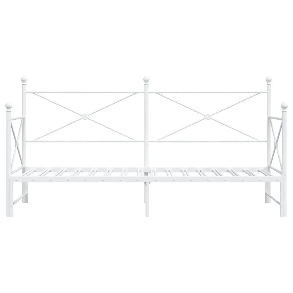 Divano letto | Sof¨¤ letto | Letto singolo Estraibile senza Materasso Bianco 75x190cm Acciaio