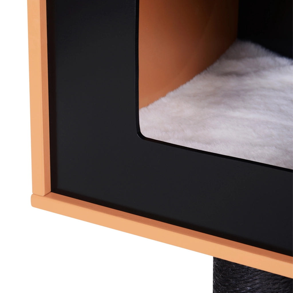 Albero per gatti con piattaforme e grattatoi ¨C Minimal ¨C 71.5x49.5x120 cm MDF nero
