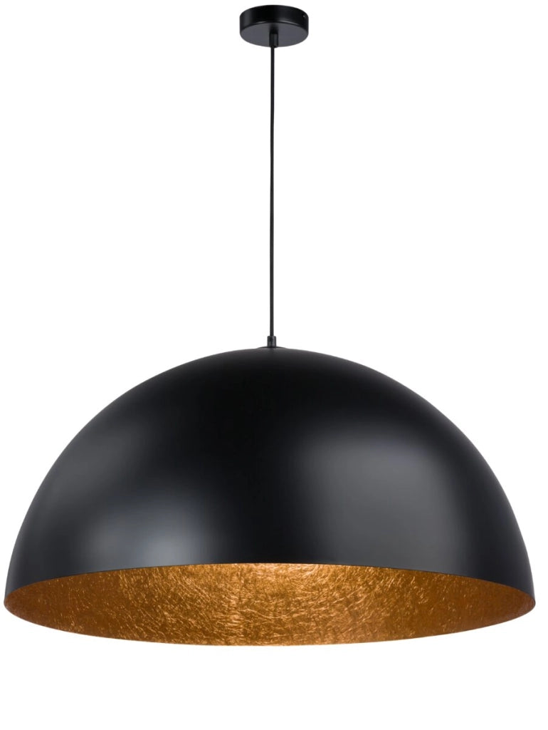 Lampada a sospensione Sfera Ø90 nero/rame E27 Sigma