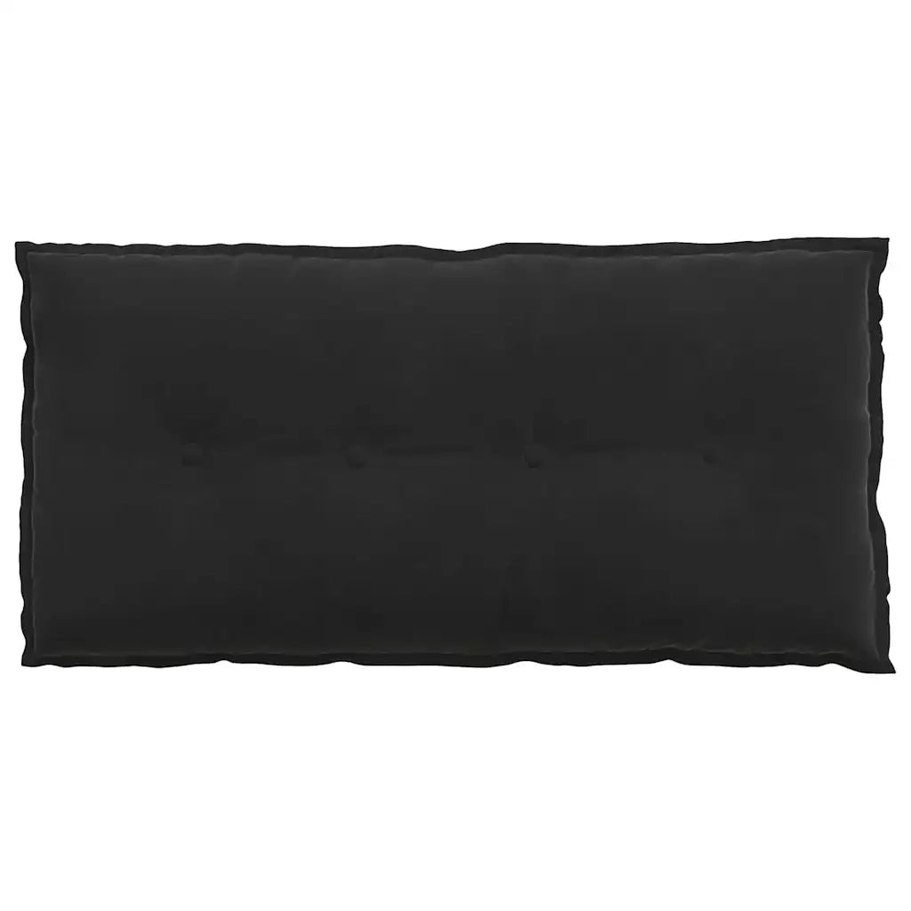 Cuscino per Schiena Nero 100 x 50 cm Tessuto in Cords 42014767