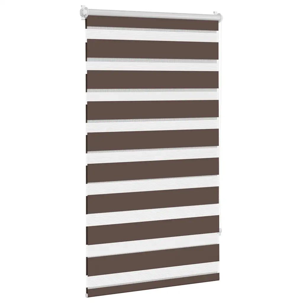 Tenda a rullo zebrata 70,9x120 cm Tessuto Larghezza 66,7 cm caffè 240197