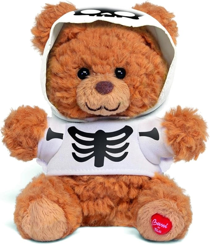 Orso Marlon Halloween Fantasma | Peluche decorazioni giochi Halloween, Spooky season | 14x16x8 cm taglia XS | Halloween