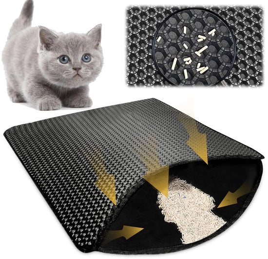 Matrice per gatto, 30 x 45 cm, matrice per gatto, toletto per gatto, matrice per gatto, matrice impermeabile al water con disegno a api e doppia finitura, matrice per gatto, accessori per matrici per gatto