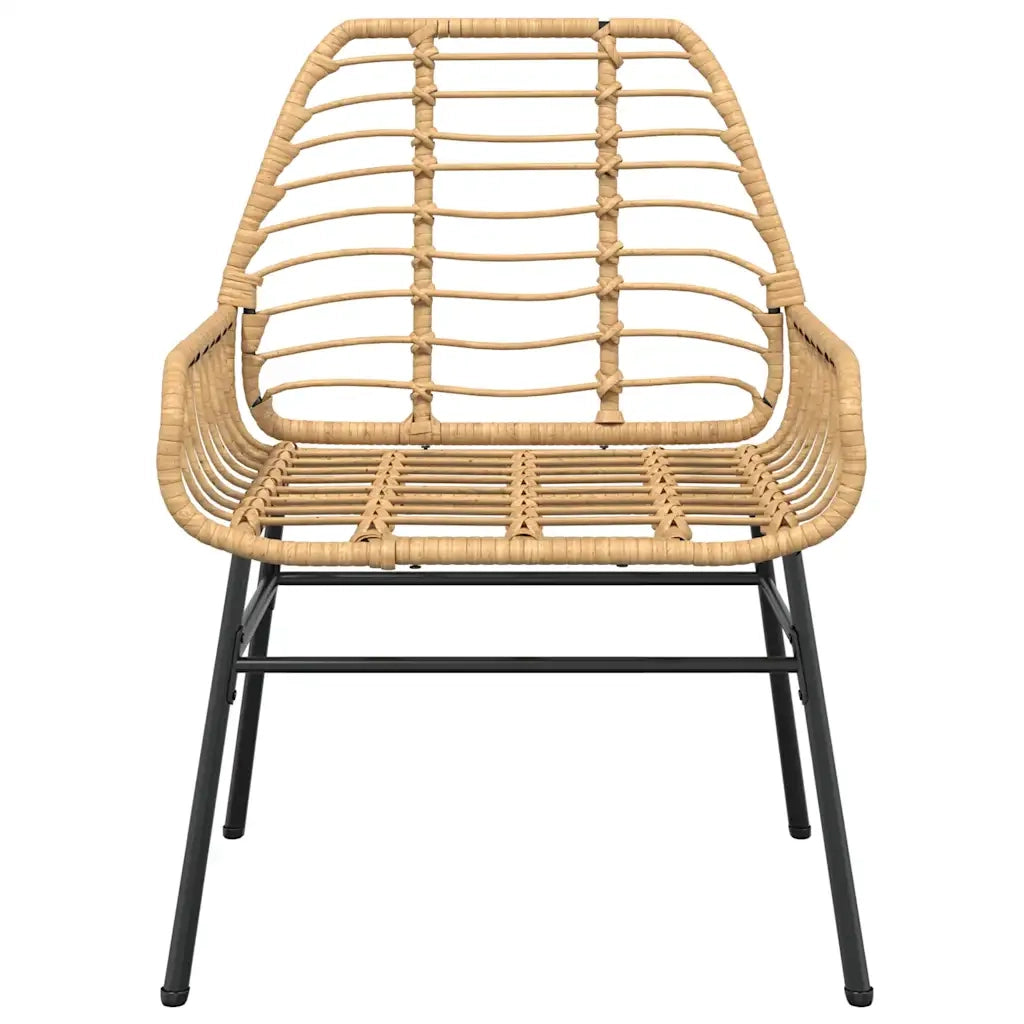 Set Pranzo da Giardino 7pz Marrone Polyrattan Vetro 3334447