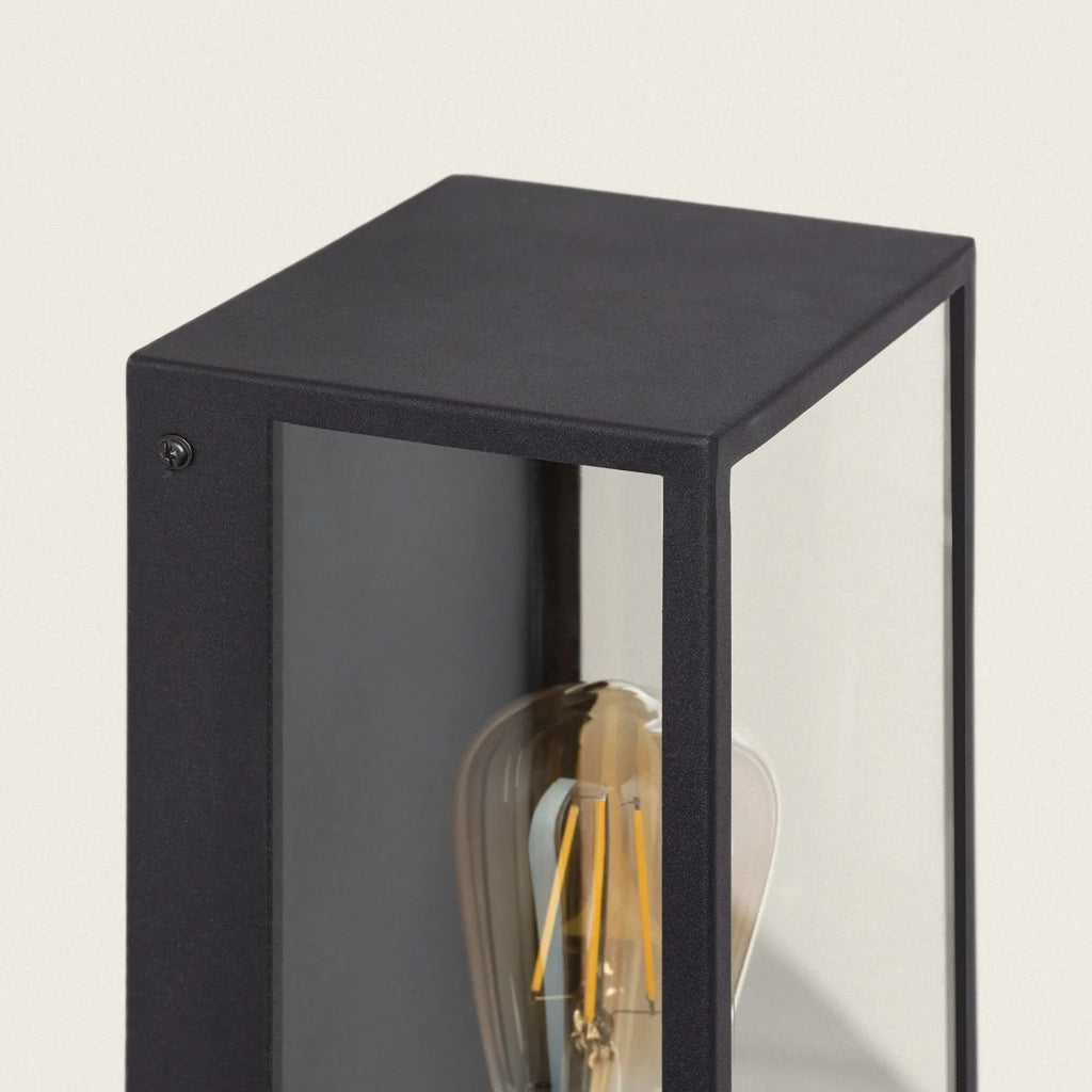 Applique esterna nera IP44 Leonardo Abruzzo E27 35cm