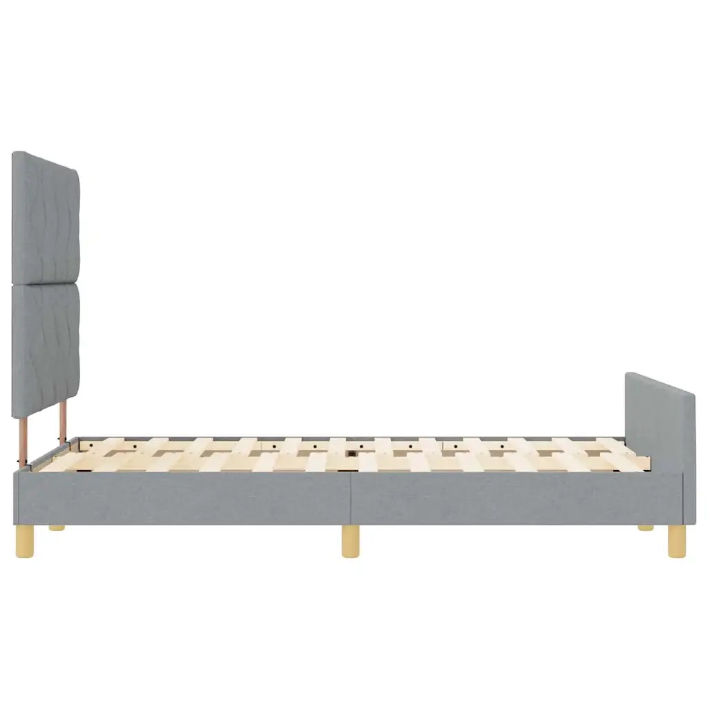 Struttura del letto-Giroletto Grigio chiaro 120 x 190 cm Tessuto 273311