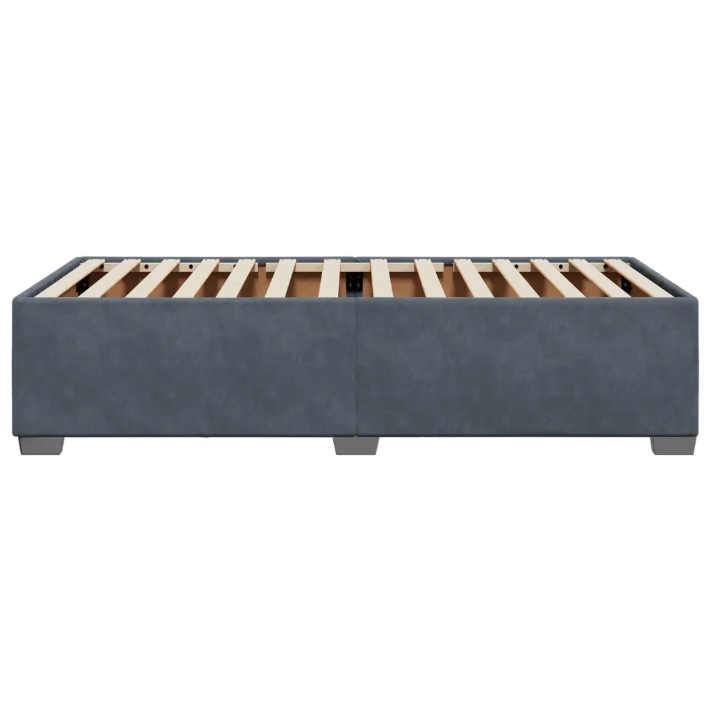 Giroletto senza Materasso Grigio Scuro 80x200 cm Velluto 3284596
