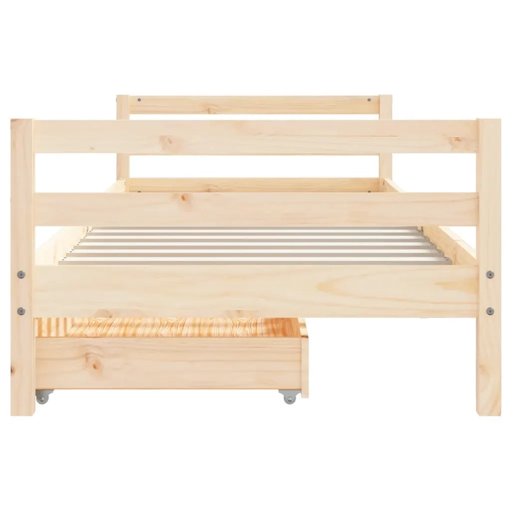 Giroletto Bambini con Cassetti-Struttura Letto Bambini 80x200 cm Legno Massello di Pino 648772