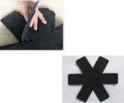 Kit di protezione per pentole e padelle, 3 misure, set da 12, rosso