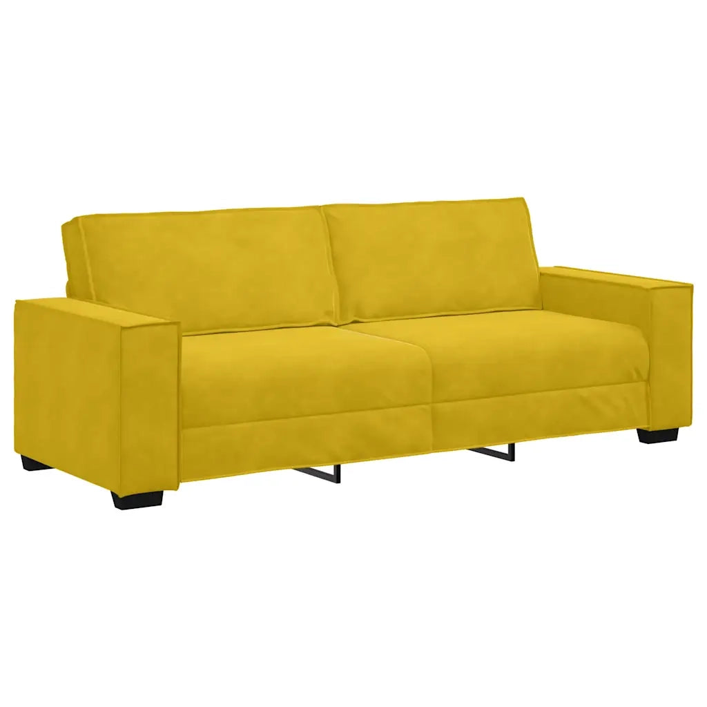 Set di Divani 2 pz con Cuscini giallo in Velluto 3324706