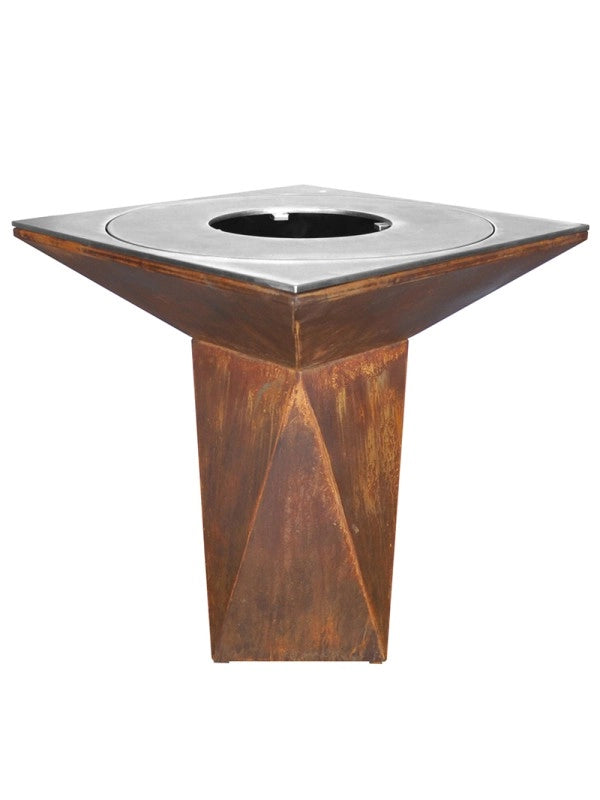 Braciere da giardino, Barbecue con griglia in acciaio - G1 corten
