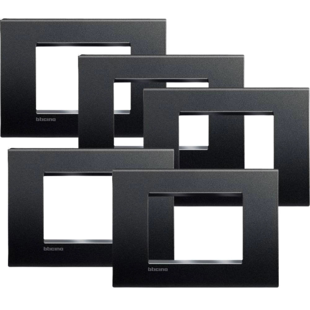 Placca pezzi 5 living light tecnopolimero lna4803ar antracite