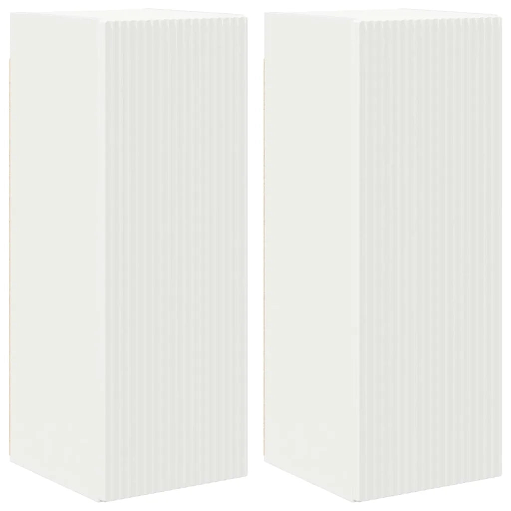 Mobile TV da parete 2 pcs Bianco 30 x 31 x 80 cm 892290