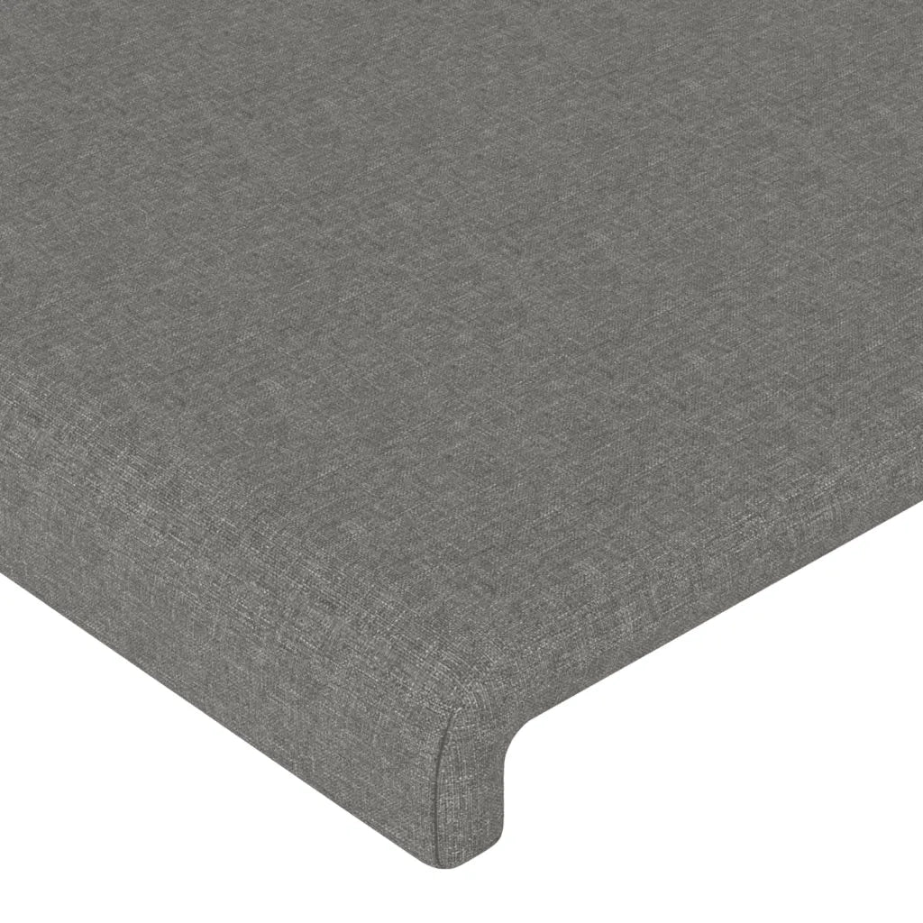 Testiera a LED Nera 103x16x118/128 cm in Tessuto 3123760