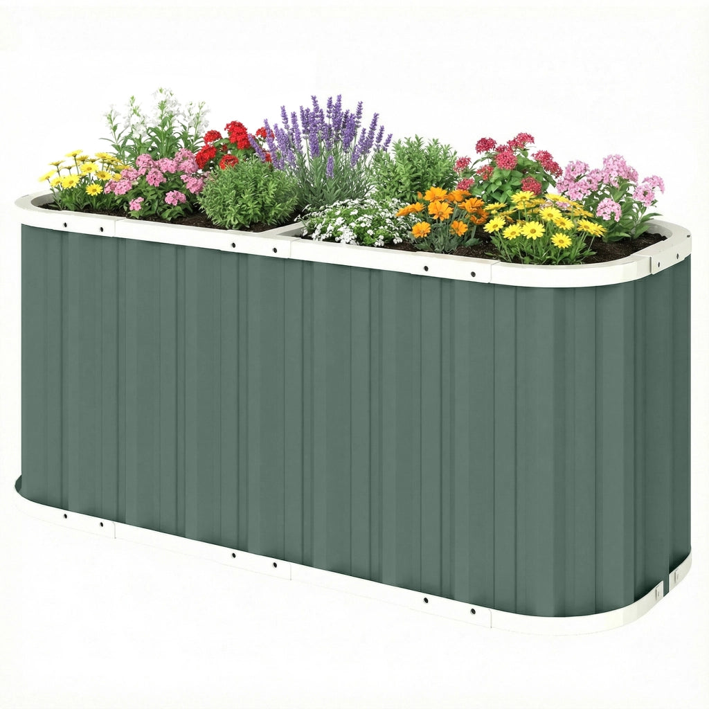 Hochbeet in Metall ¨C zephmum ¨C 136x53x61 cm