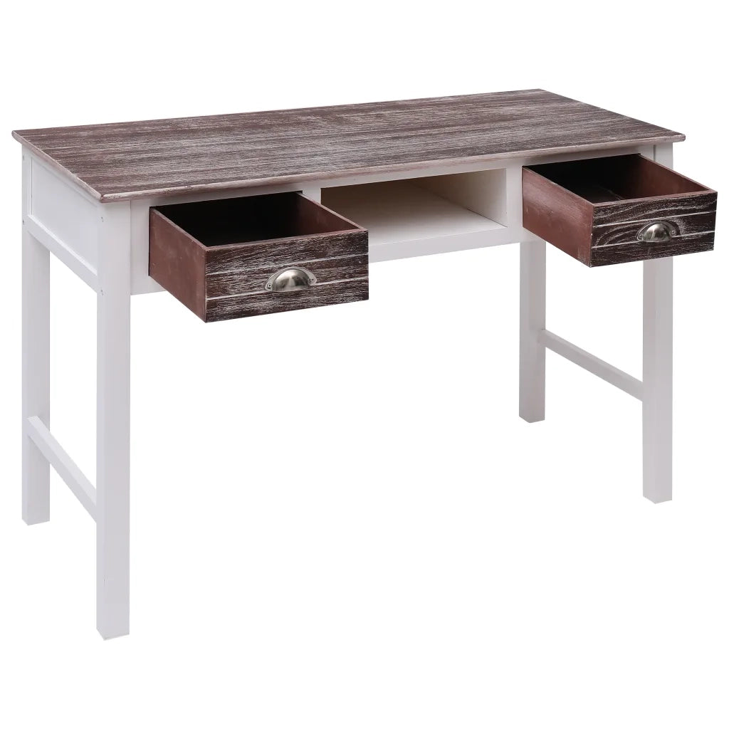 Scrivania | Tavolo da Ufficio Marrone 110x45x76 cm in Legno
