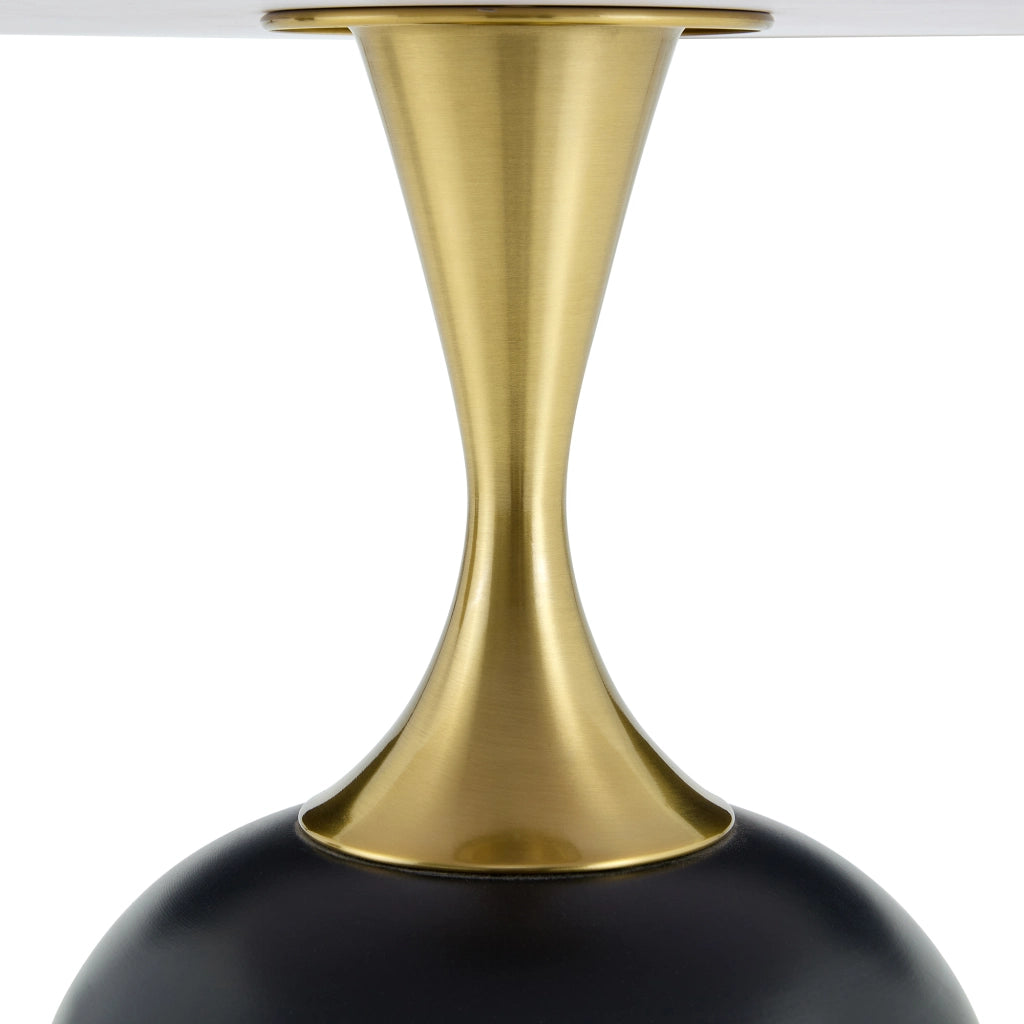 TAVOLINO Rotondo 70x69x40 cm Melamina Noce e Nero