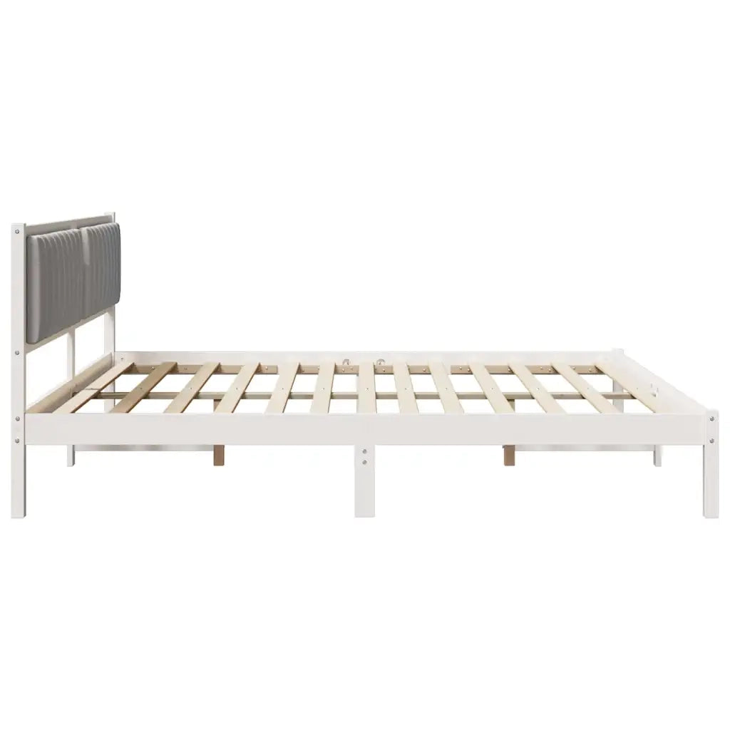 Letto matrimoniale | Letto per adulti | Struttura del letto Grigio chiaro 200 x 200 cm Pino massello