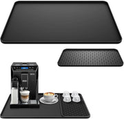 Mat di caffè in silicone - Antiscivolo e impermeabile - 1 pezzo - Nero - Sostenibile