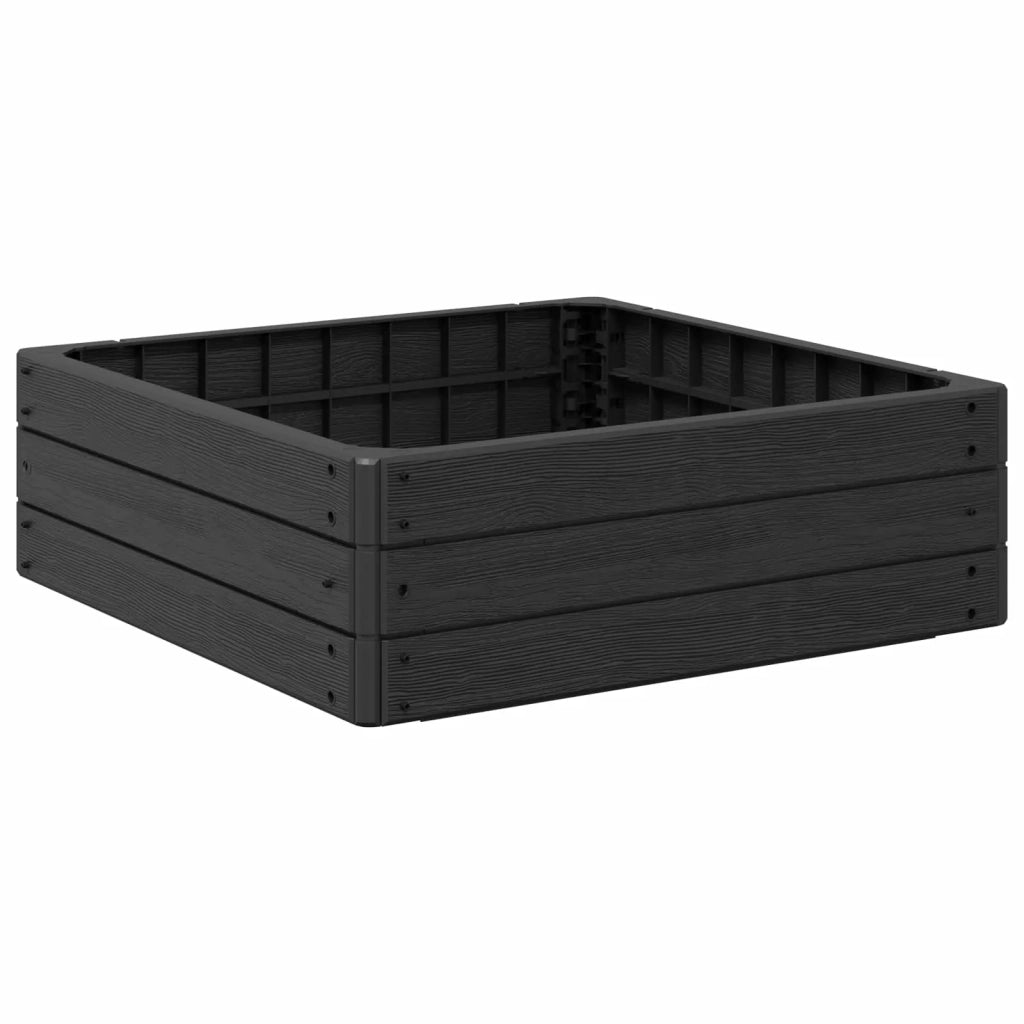 Letto Rialzato Nero 75,5 x 75,5 x 25 cm PP 42033404