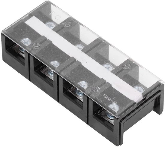 Pannello di connessione a doppia uscita - Blocco di connessione a schermo - Facile da installare - Barriera a filo - Collegamento elettrico - Adatto per AC 600V 100A - Mod. 2-rij-aansluitblok