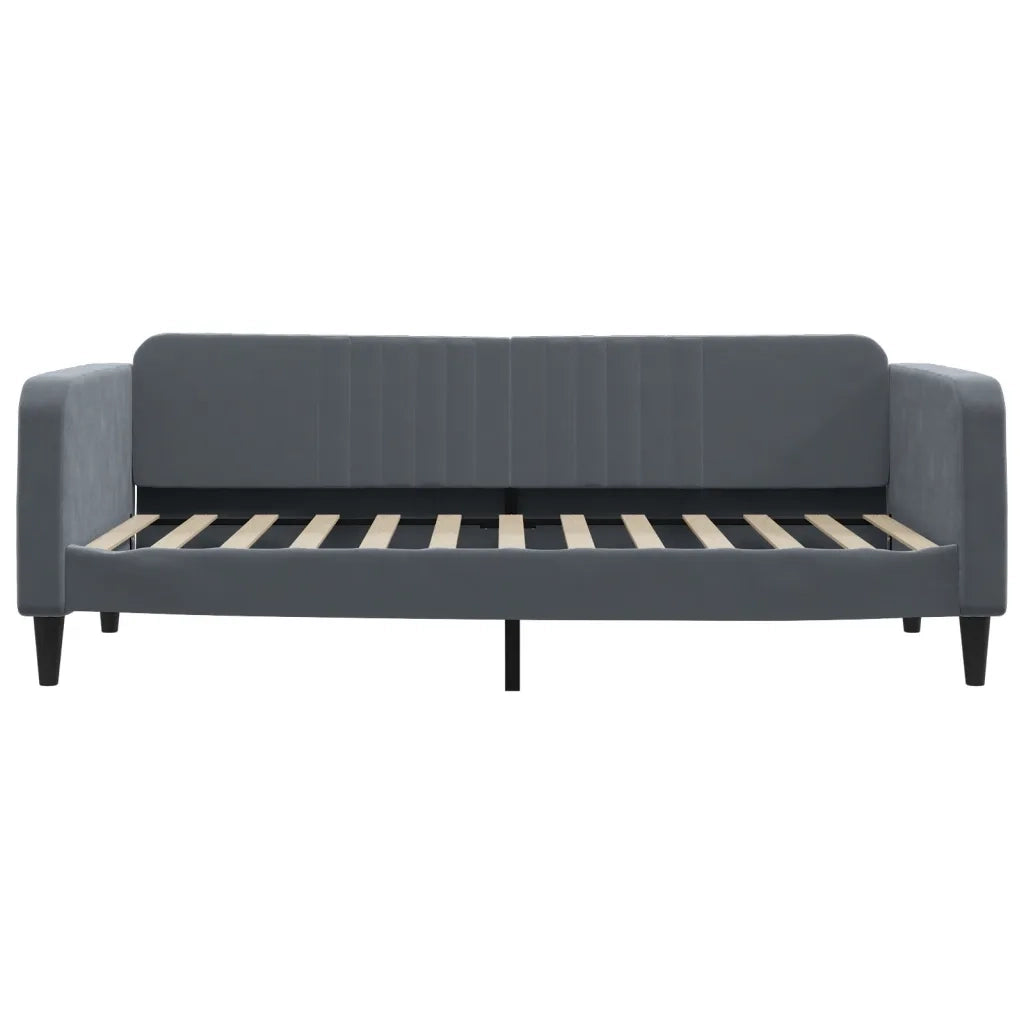 Divano letto | Sof¨¤ letto | Letto singolo Estraibile Grigio Scuro 90x200cm Velluto