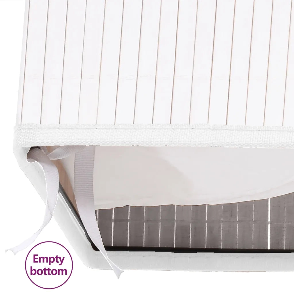 Cesto Portabiancheria in BambÃ¹ Bianco 72 L cod mxl 52063
