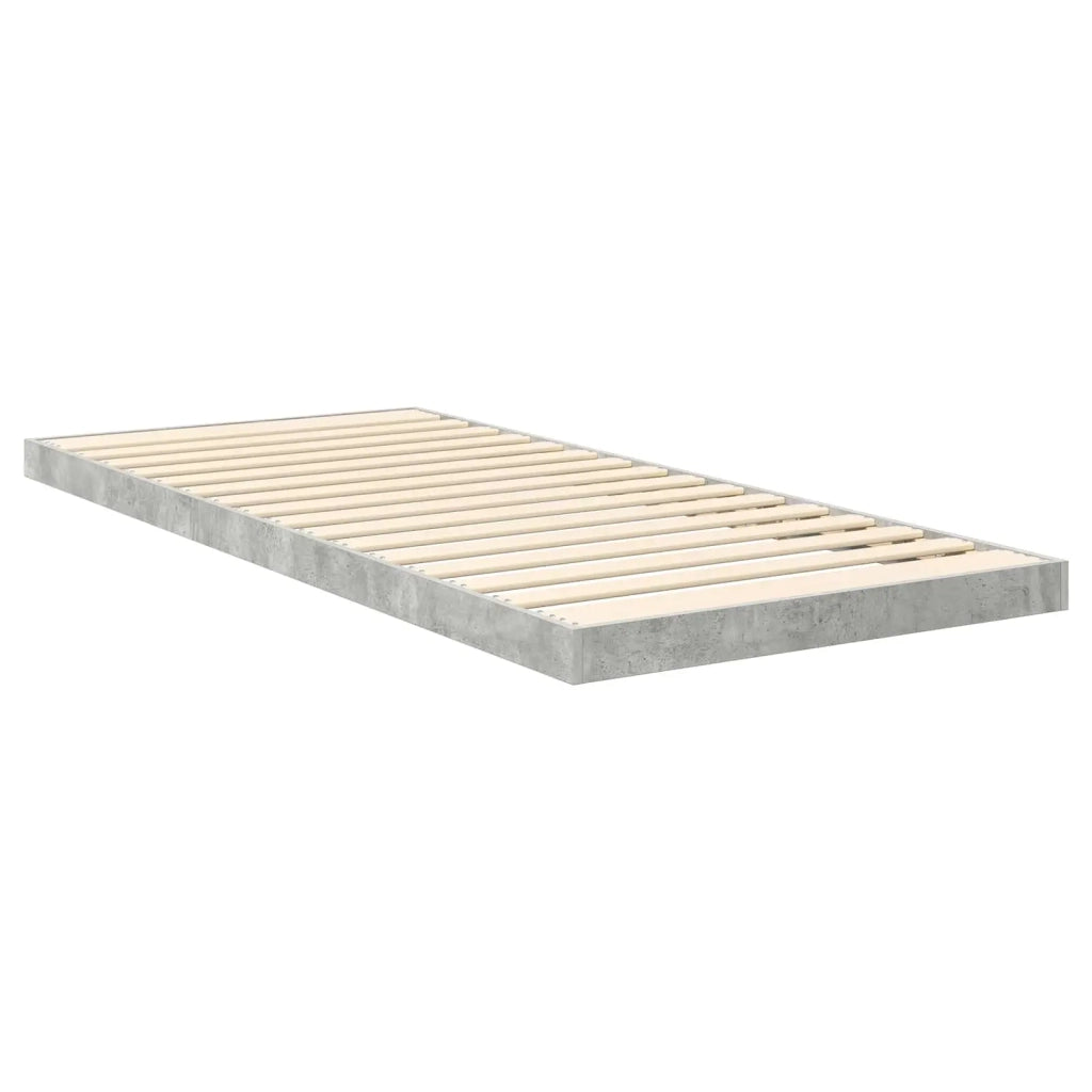 Struttura letto a terra Grigio cemento 80 x 200 cm 893535