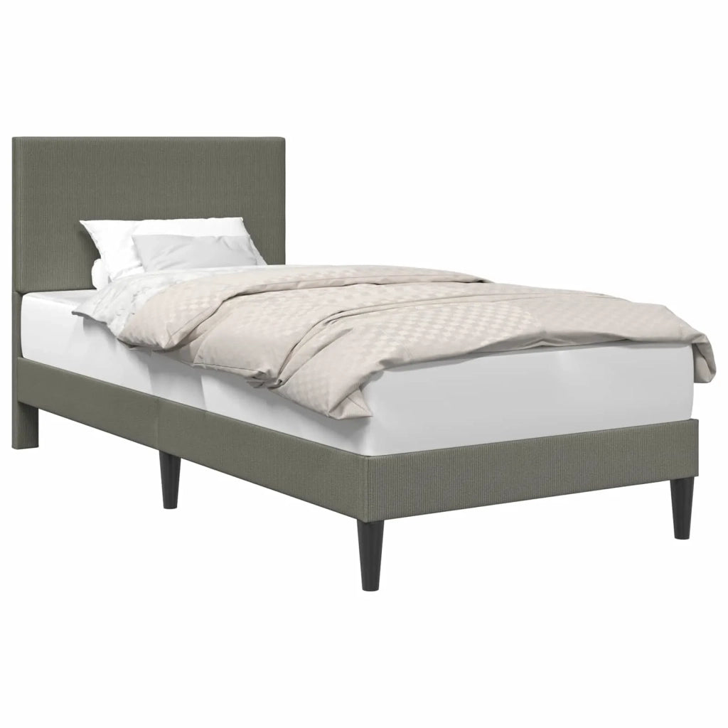 Struttura del letto-Giroletto Grigio Chiaro 100 x 200 cm Tessuto in Cords
