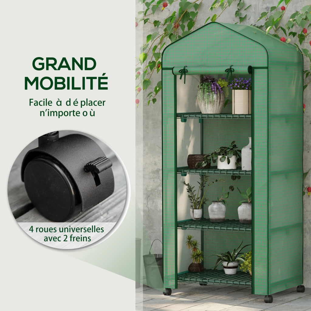 Serra da balcone a 4 livelli ¨C Minimal ¨C verde 69x50x165 cm
