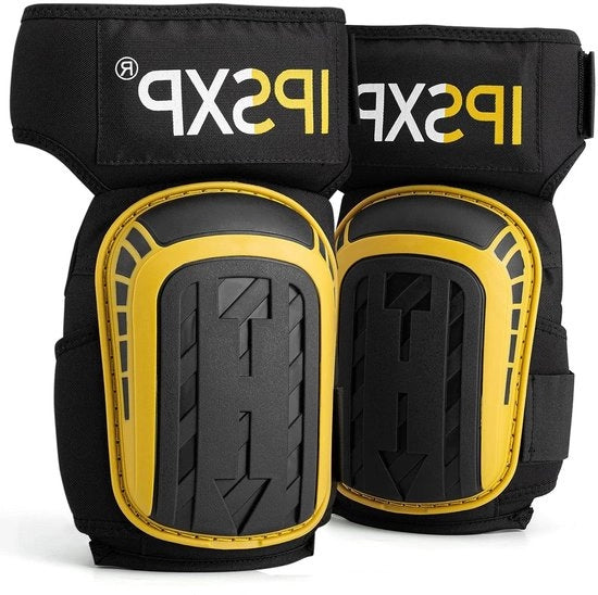 Knee Pads Professionali con Doppio Cuscino di Gomma e Cinture Antiscivolo Regolabili per Lavoro, Giardinaggio e Costruzione - 1 Paio