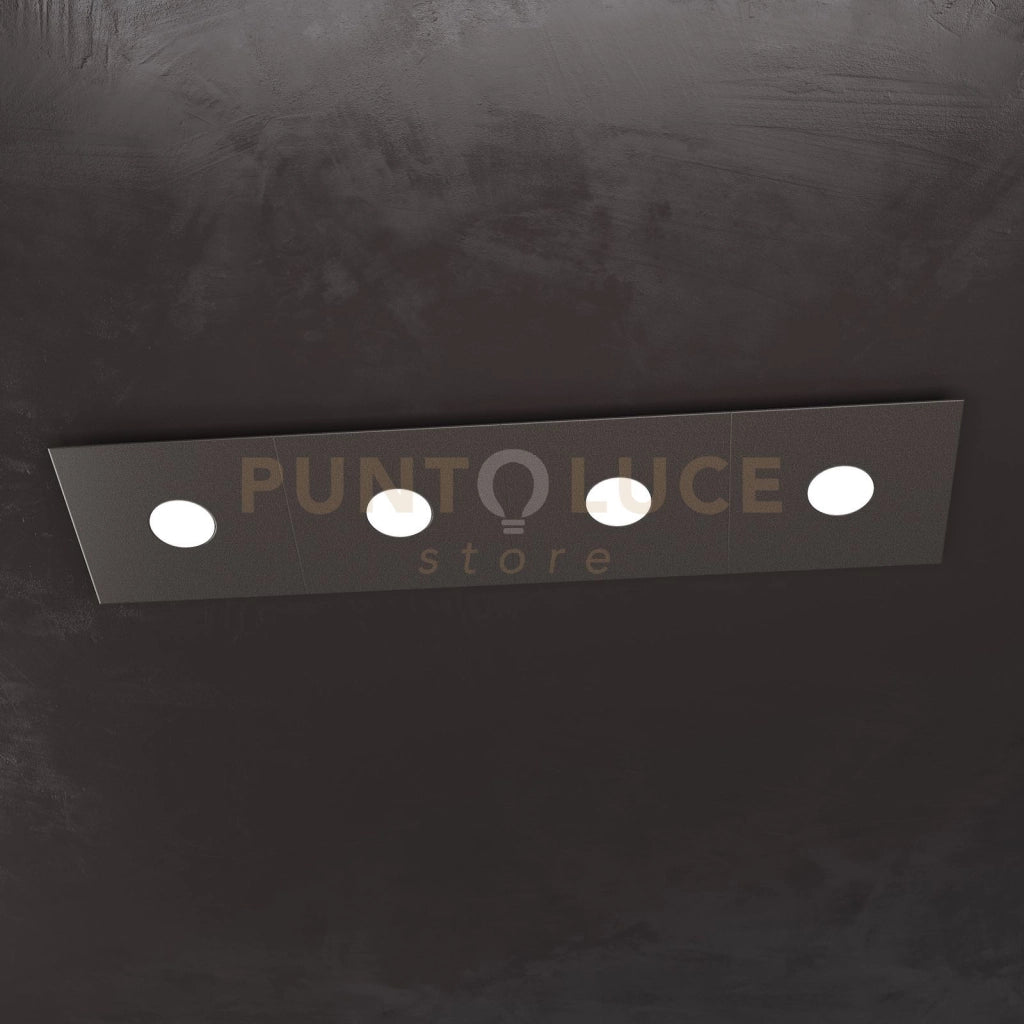 ECCENTRIC APPLIQUE-PLAFONIERA 4 LUCI MARRONE 1156-4L-MA