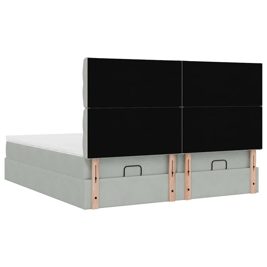 Struttura Letto Pouf con Materassi 180x200 cm Velluto 3314639