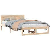Letto matrimoniale | Letto per adulti | Struttura del letto Naturale 140 x 190 cm Pino massello