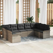 Set Divano da Giardino con cuscino Grigio polyrattan 3345519