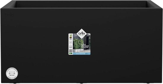 Contenitore per piante Elho Vivo Next Lungo 80 - per Interno e Esterno - 100% Plastico Riciclato - L 78.0 x H 37.9 cm - Nero Vivente