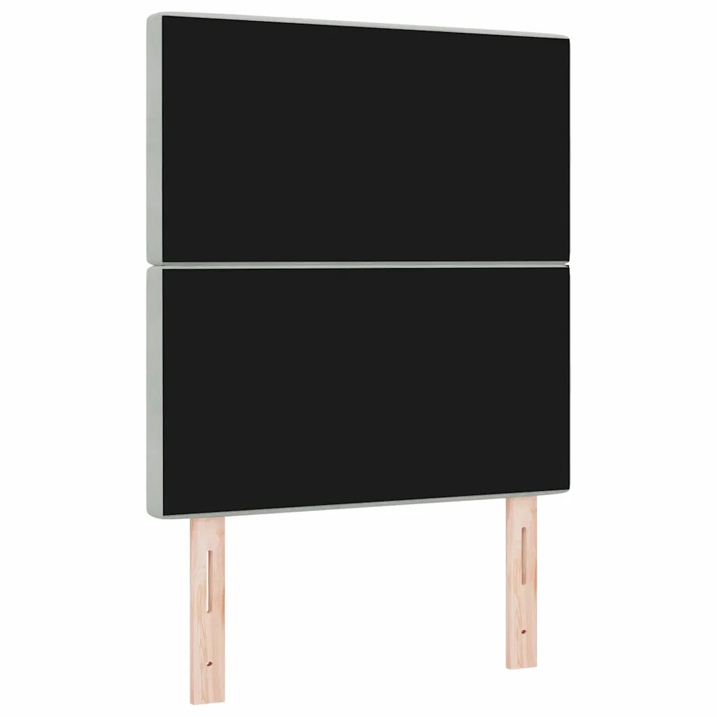 Testiera LED con strisce LED Grigio chiaro 80 cm Velluto 3338342