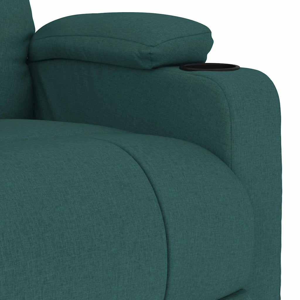 Poltrona Massaggiante Verde Scuro in Tessuto