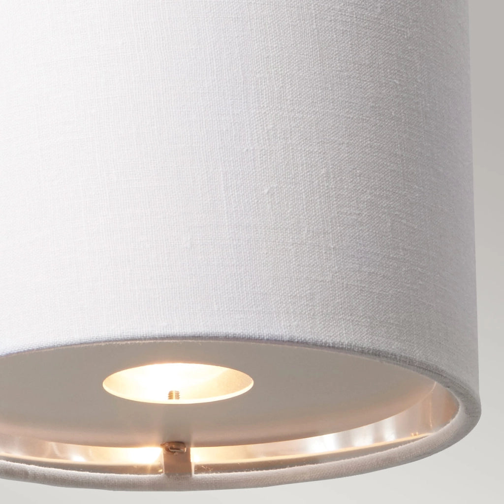 Applique Balance bianca con paralume E27 40W Elstead