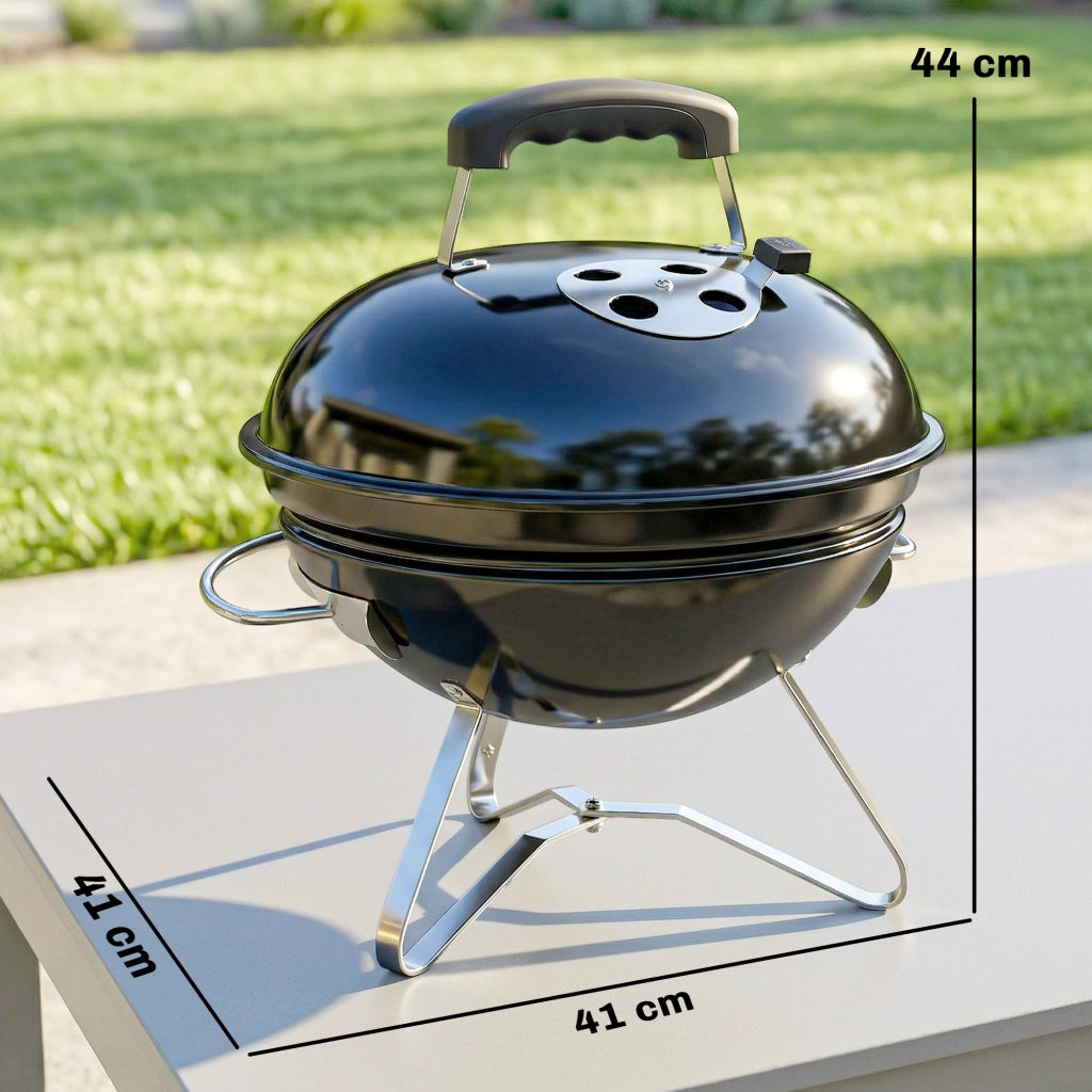 Barbecue a Carbone Portatile con Coperchio ¨C Xylo ¨C Nero 41x41x44 cm